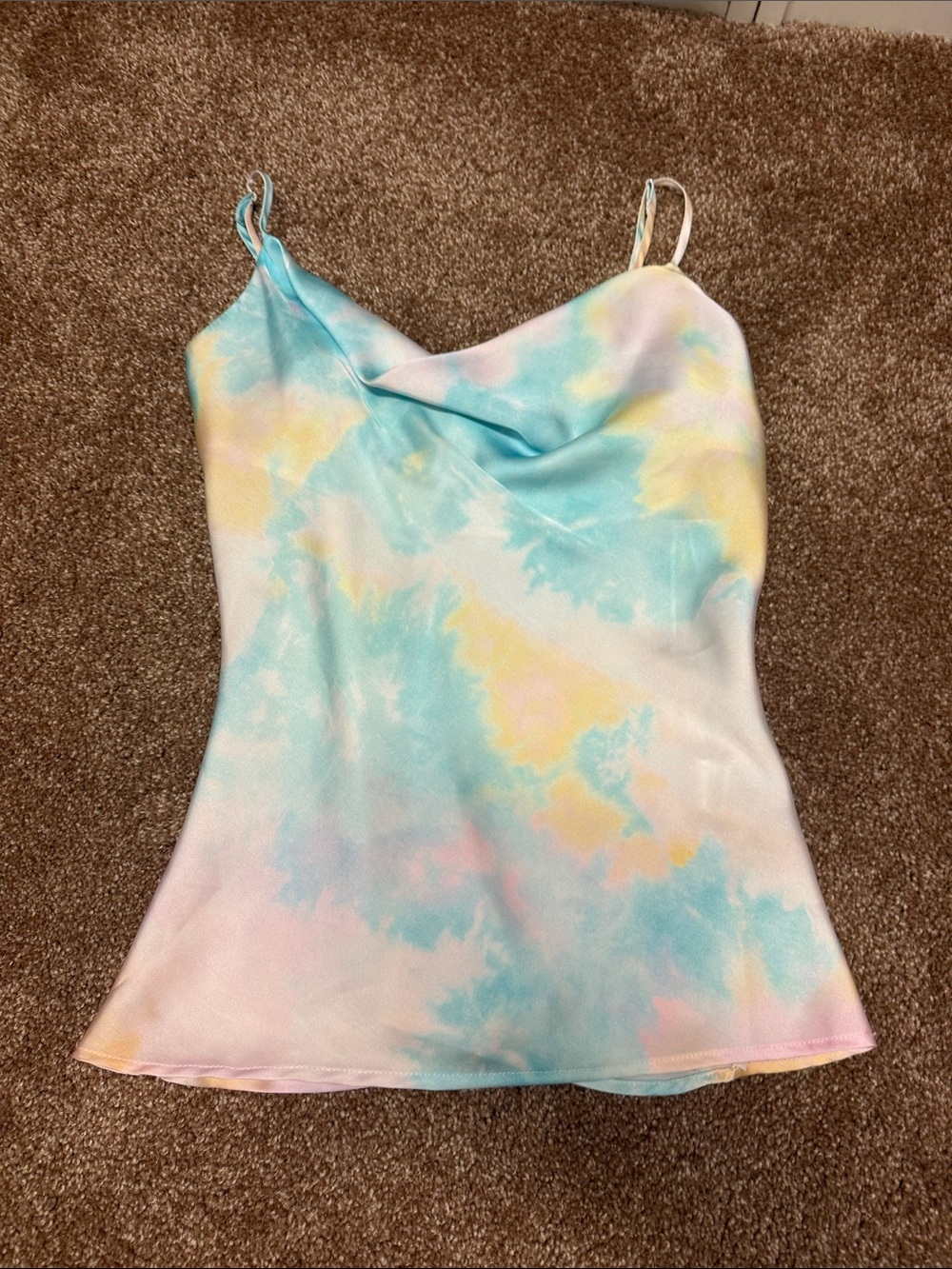 Zara silk cowl neck cami